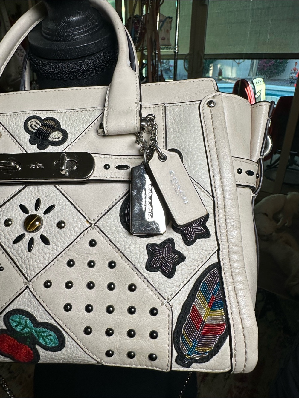 Coach Swagger 27 in Embellished Canyon Quilt Leather - Picture 7 of 16